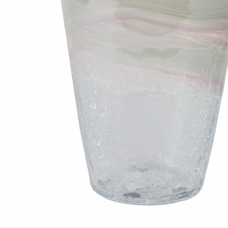 Glass, 12" Crackled Vase image number 4
