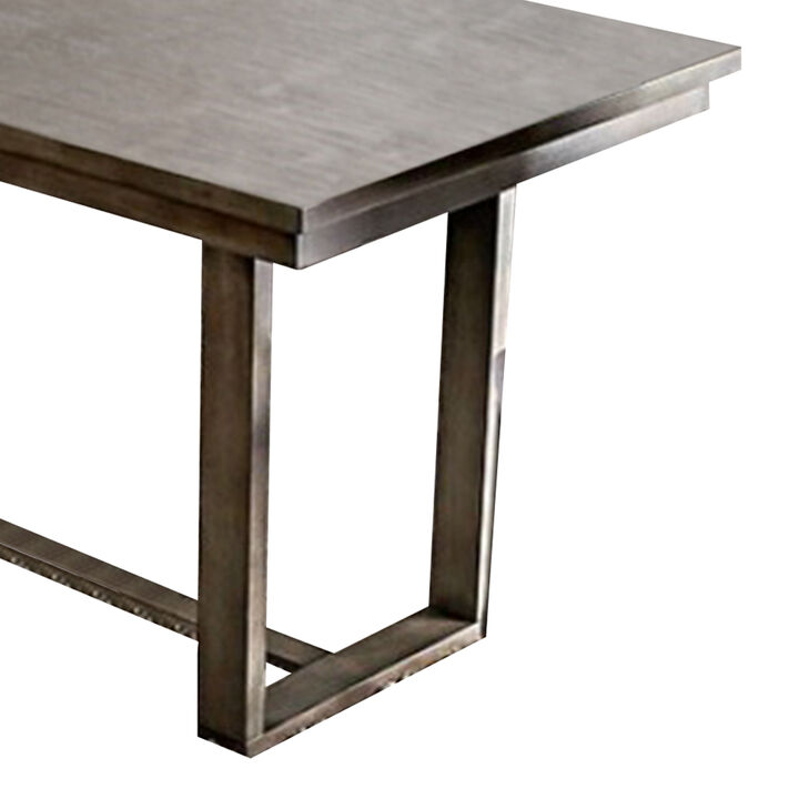 Rectangular Wooden Counter Height Table, Gray