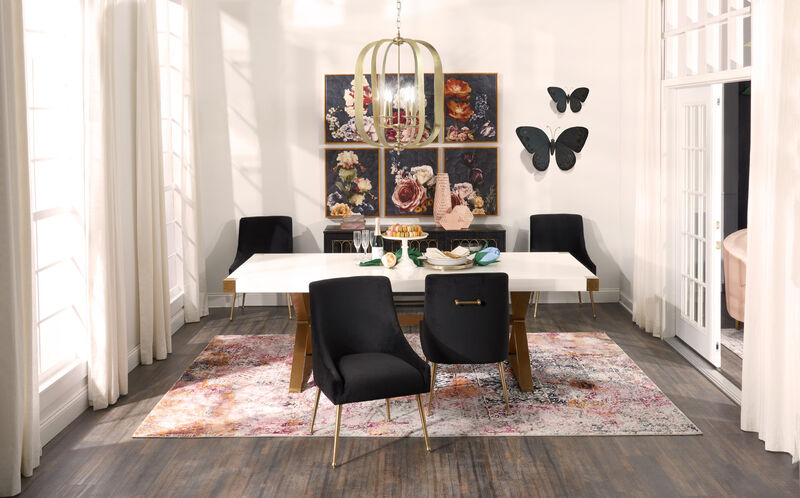 Adeline Black Lacquer Dining Table
