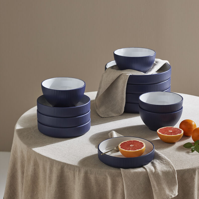 Christian Siriano Larosso Stoneware 12 Piece Dinnerware Set