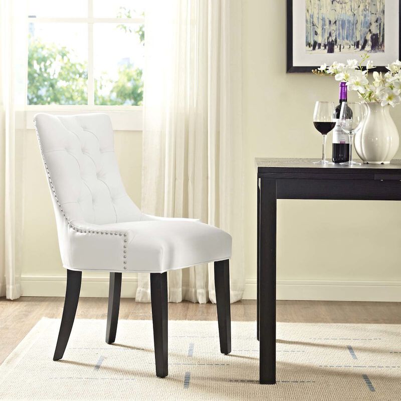Upholstered Dining Chair with Backrest and Comfortable Seat image number 7