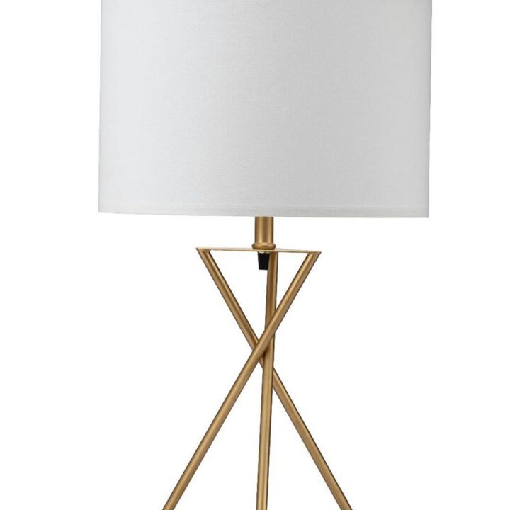 ELEMENT ACE Mid-Century Hourglass Design 26.25 Inch Tall Table Lamp, Rotary On/Off Switch, Compatible with Incandescent CFL LED Bulbs for Living Room Bedroom Office Decor