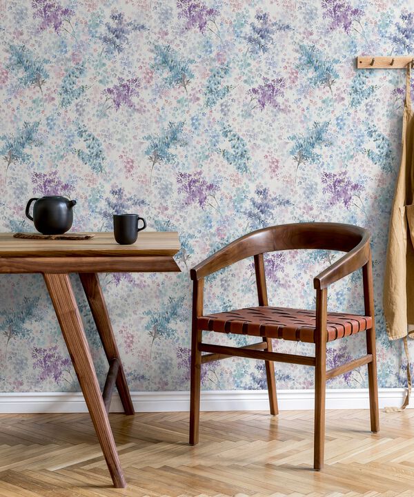 Flora Soft Foliage Purple Lilac Wallpaper 47450
