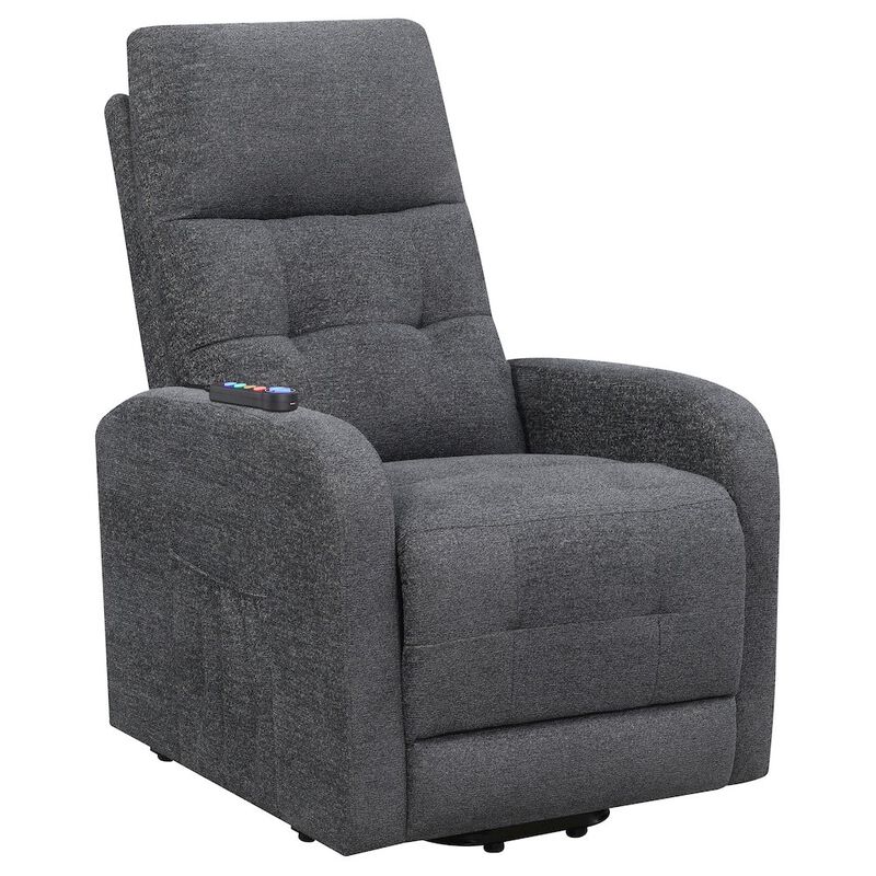Coaster Co. of America Howie Upholstered Power Lift Massage Chair Charcoal image number 0