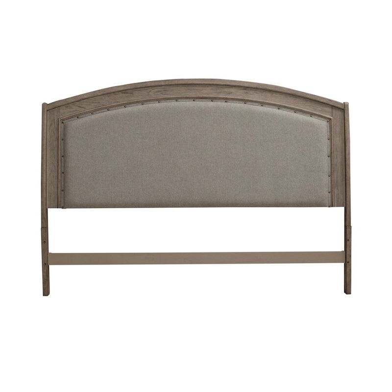 Liberty Furniture Avalon King Upholstered Headboard with Oak Wood Frame  - Burnished Beige image number 1