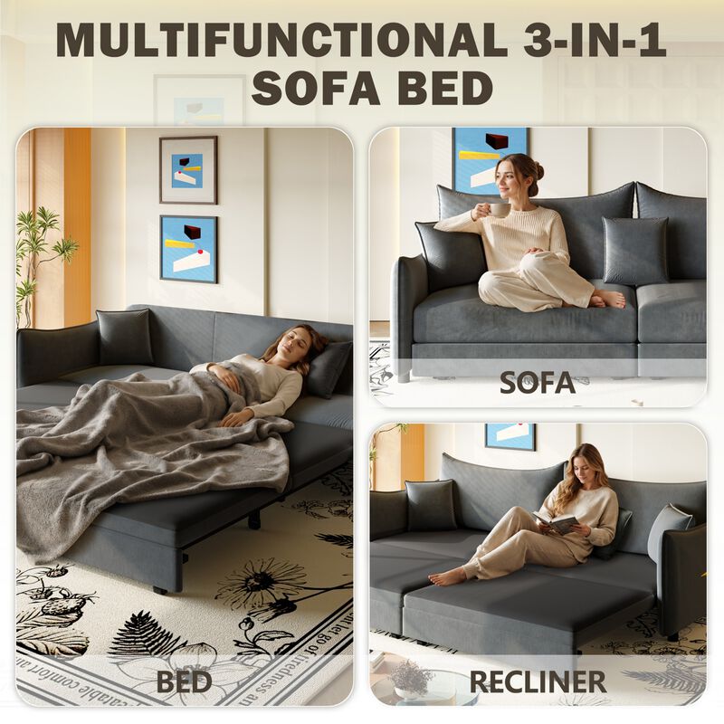 Swofir Pull Out Sleeper Sofa Bed image number 7