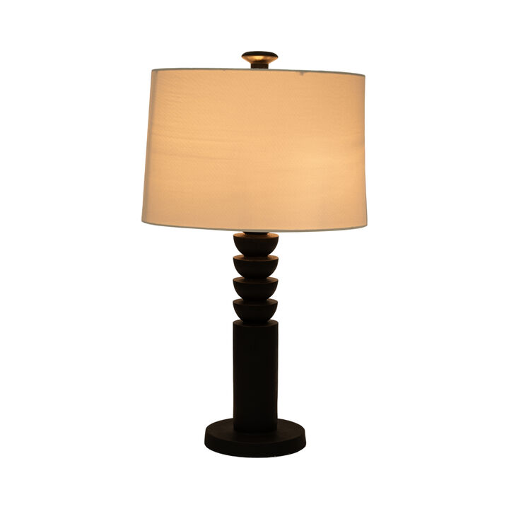 27" Carved Totem Table Lamp