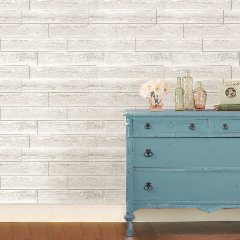 Cream Serene Peel & Stick Wallpaper image number 1
