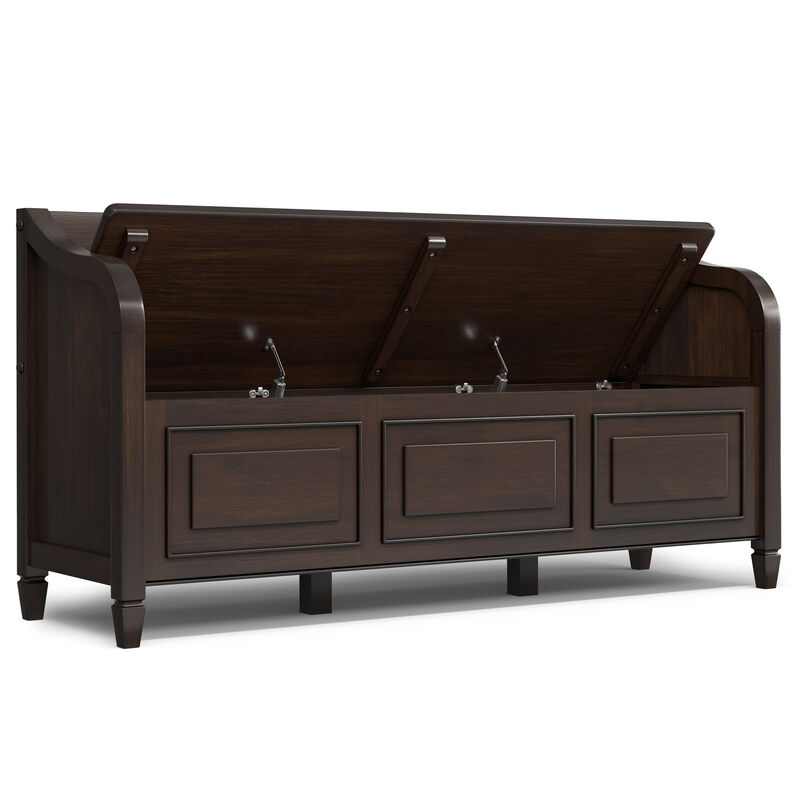 Simpli Home Connaught Wide Entryway Storage Bench image number 3