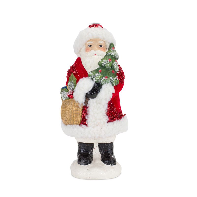 Set of 3 Santa Figures – Christmas Decorations for Holiday Home, Table, and Mantel Display