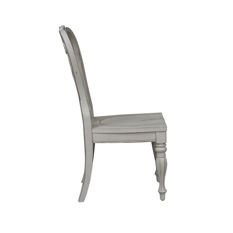 Liberty Furniture Magnolia Manor Splat Back Side Chair (RTA)-Set of 2 in Antique White image number 2