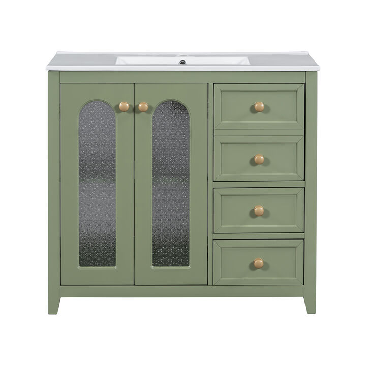 Merax Bathroom Vanity Cabinet with 2 Doors