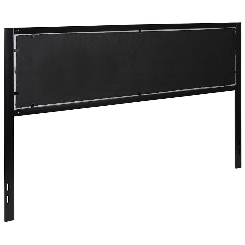 Flash Furniture Melbourne Metal Upholstered King Size Headboard in Light Gray Fabric image number 4
