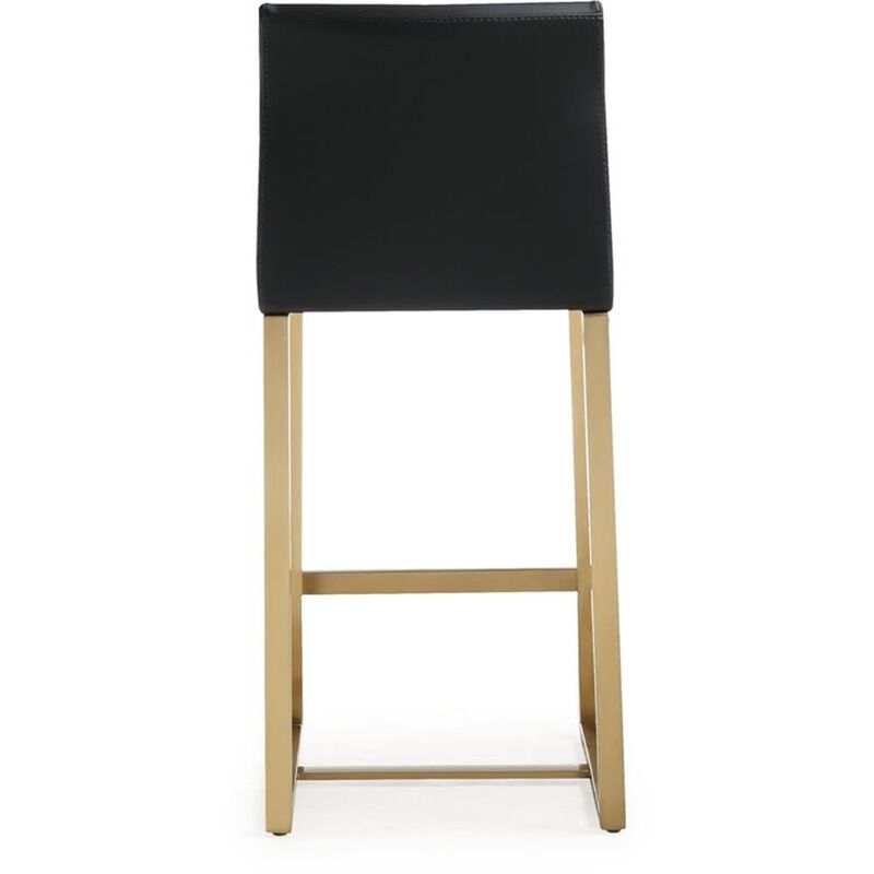 Casafoyer Denmark Black Gold Steel Counter Stool (Set of 2) image number 4