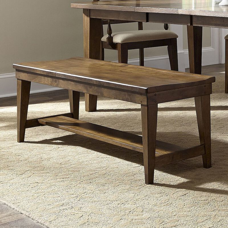 Liberty Furniture Hearthstone Ridge Bench (RTA) in Tobacco image number 6