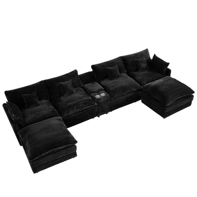 Tirvwu Modular Corduroy Sectional Sofa image number 0