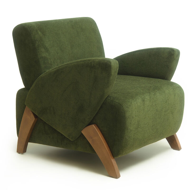 Pumrix Velvet Fabric accent chair