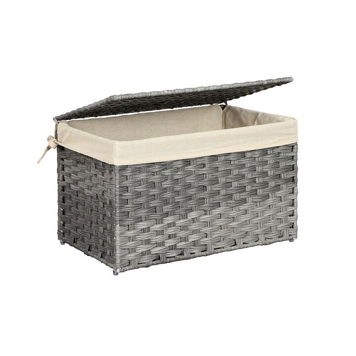 BreeBe Rattan-Style Storage Box with Cotton Liner