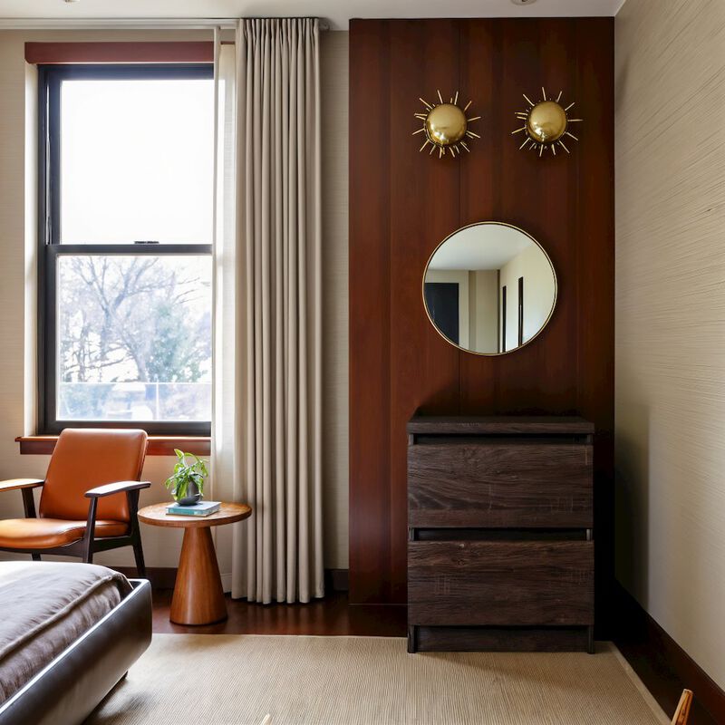 Furnifact Brown 2 Drawer Nightstand - Stylish Night Stand With Drawers For Bedroom