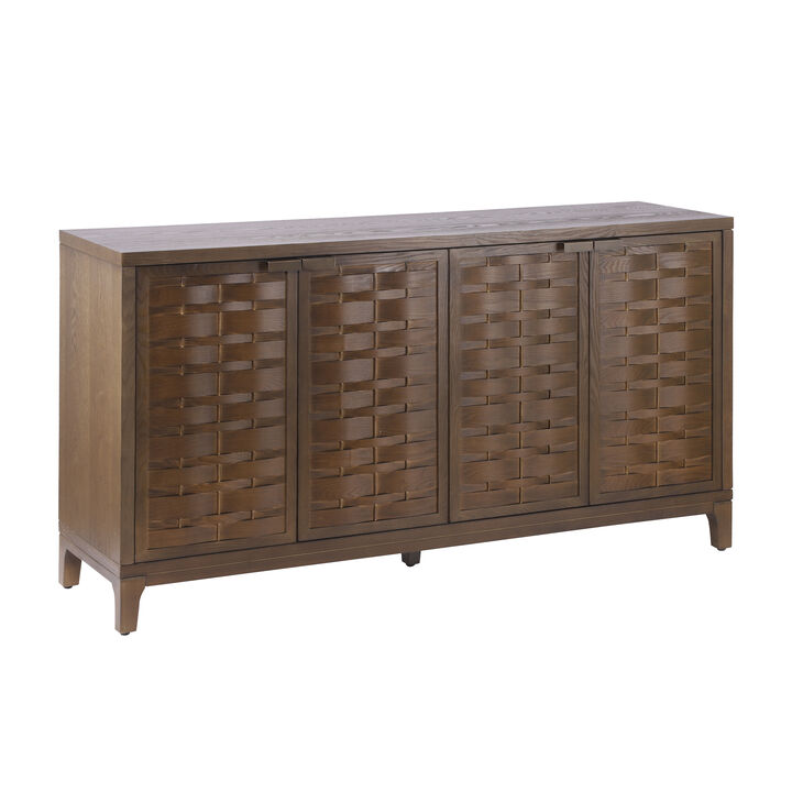 Kagvan 59 Inch Woven 4-Door Sideboard