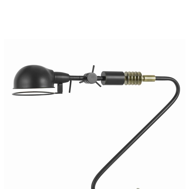 Adjustable Head Metal Desk Lamp in Black