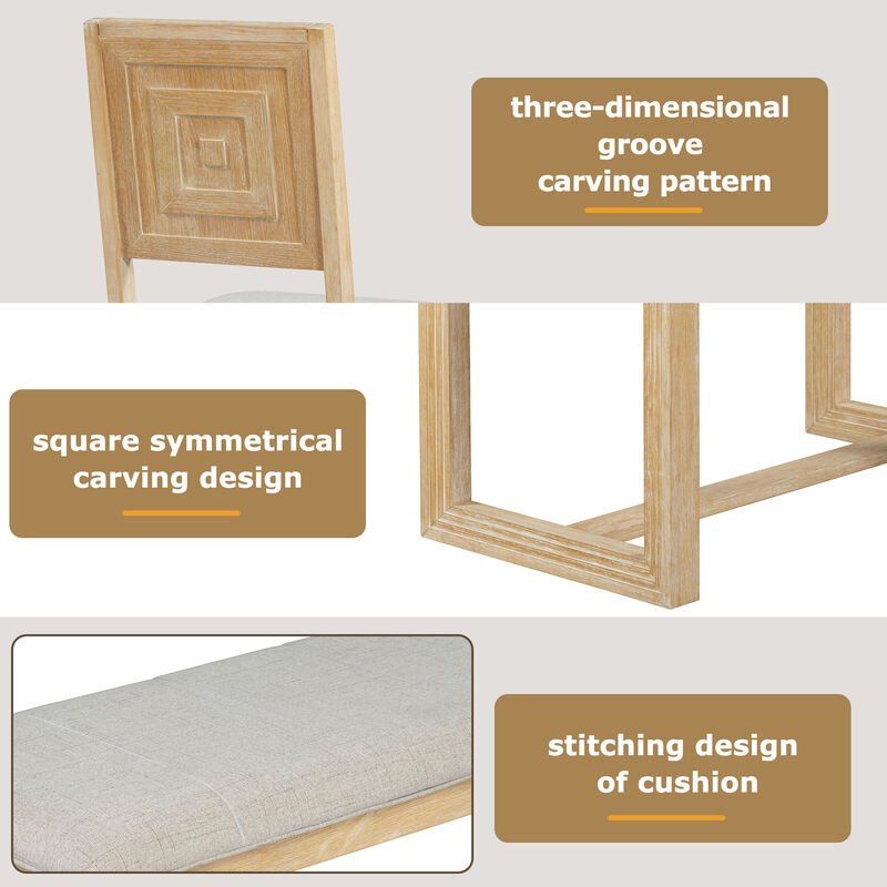 Merax 6-Piece Retro Wood Dining Set