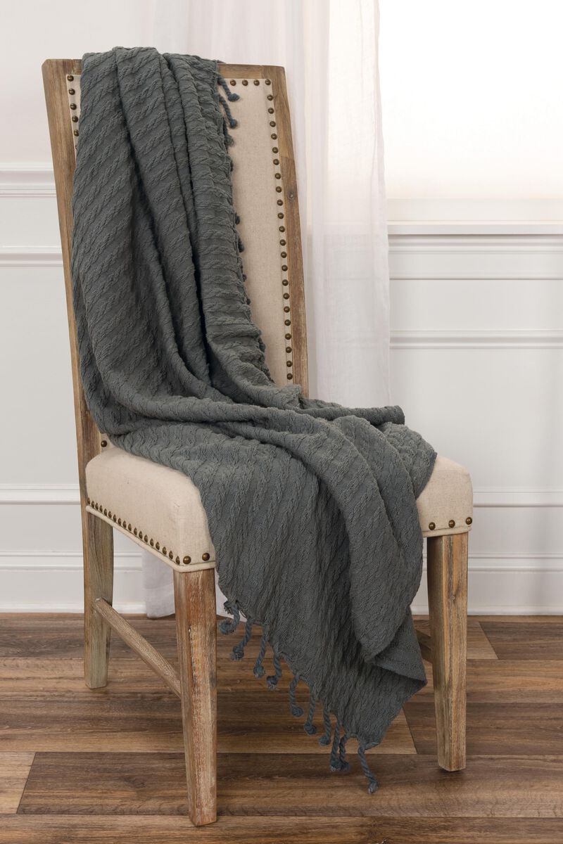 Dark Gray 50" x 60" Throw Blanket
