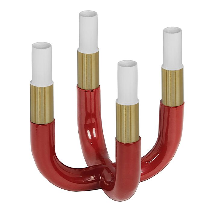 Casafoyer Kaonashi Burgundy Candelabra