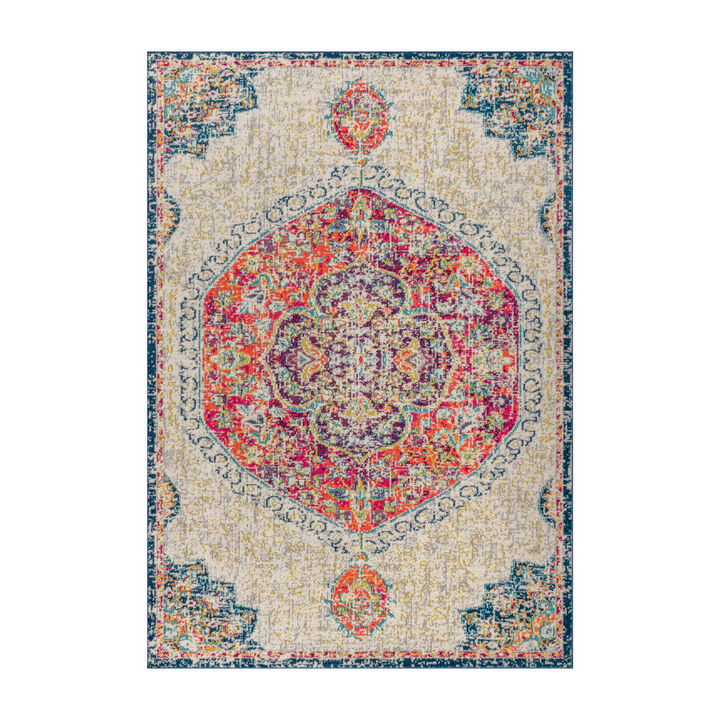 Imara Bohemian Flair Boho Vintage Medallion Area Rug