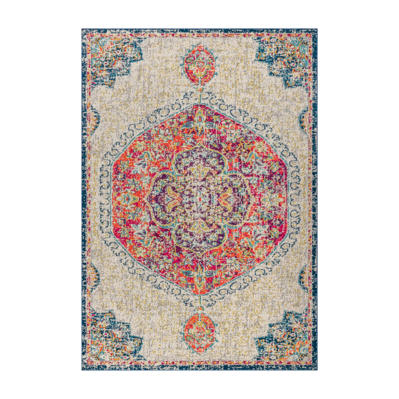 Imara Bohemian Flair Boho Vintage Medallion Area Rug