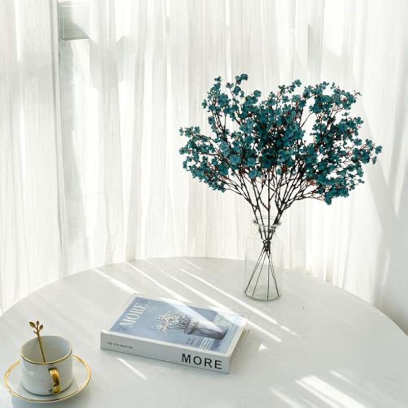 6 Bundle Artificial Flowers Wedding Centerpiece Decor Teal image number 3