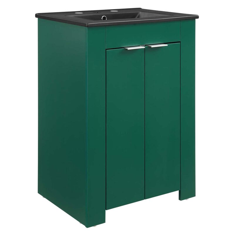 Modway Maybelle Bathroom, 24" Vanity, Green Black image number 0