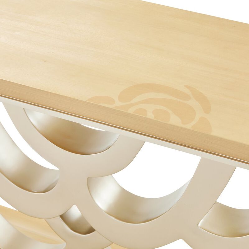 Michael Amini Camellia Field Console Table - Caramel image number 4