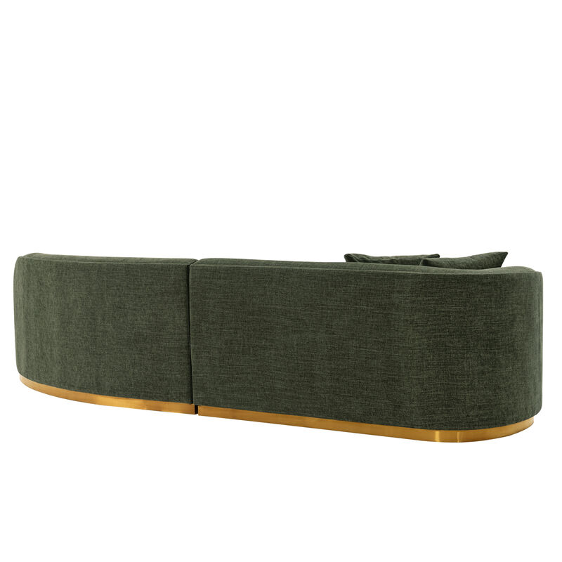 Daria Green Sofa Sectional image number 5