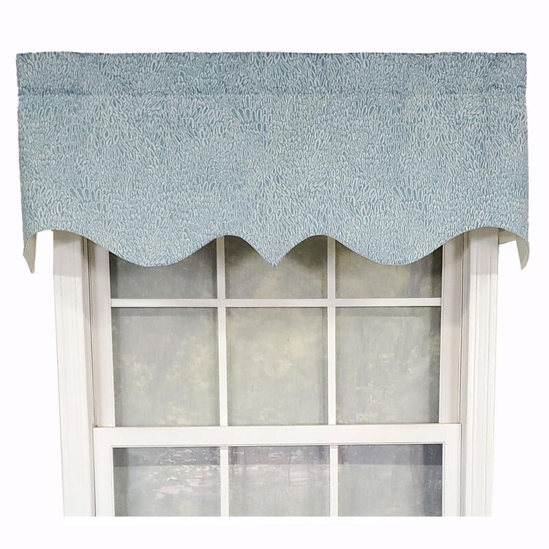 RLF Home Luxurious Modern Design Classic Miramar Regal Style Window Valance 50" x 17" Coral