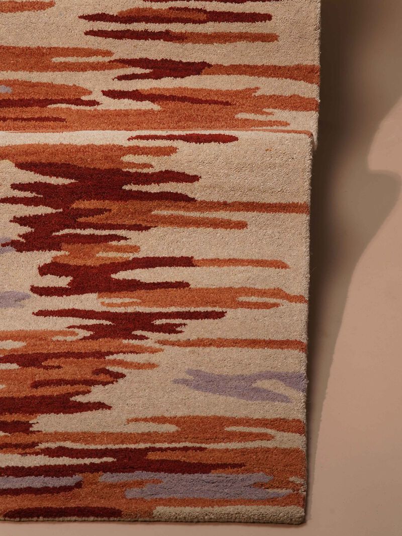 RUGSOTIC CARPETS HAND TUFTED WOOL ECO-FRIENDLY AREA RUGS  - Rectangle Shape, Size, Abstract Modern Design, High Pile Thick Handmade Area Rugs for Living Room, Bed Room (K00S14) image number 4