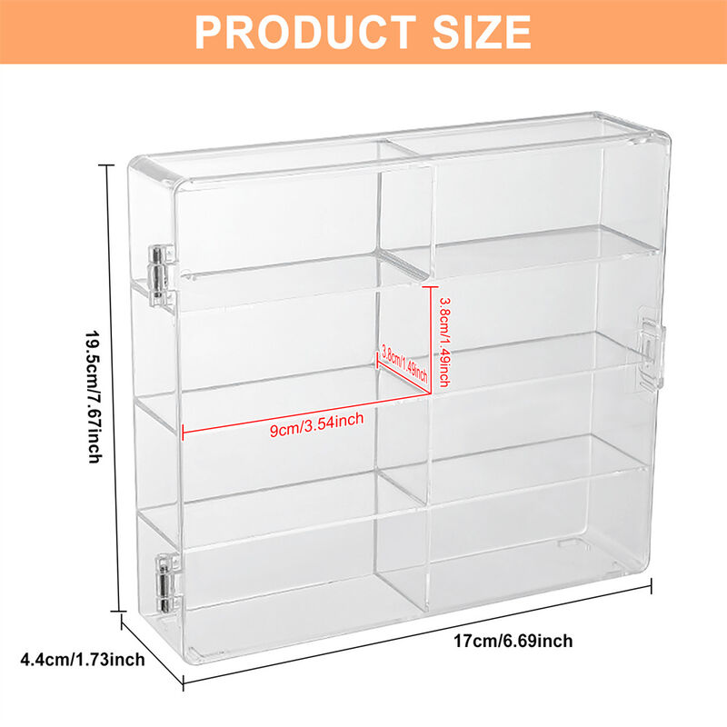 8-Slot Acrylic Organizer &ndash; Transparent Display Rack Storage Box for Small Items