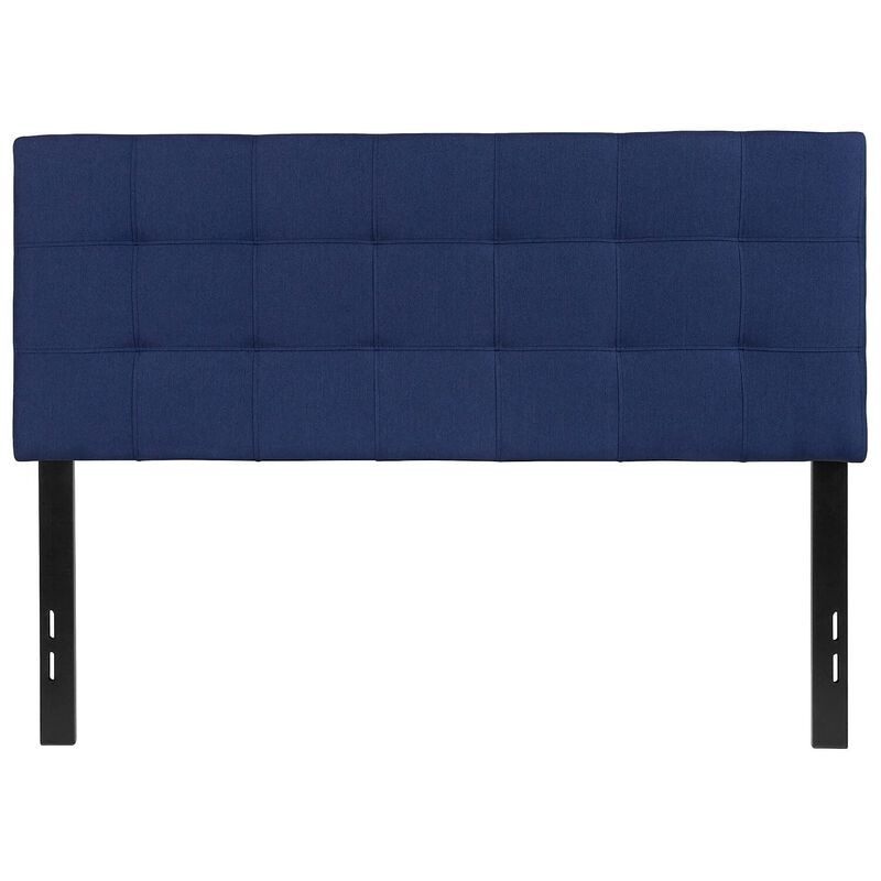 Flash Furniture Bedford Tufted Upholstered Full Size Headboard in Navy Fabric