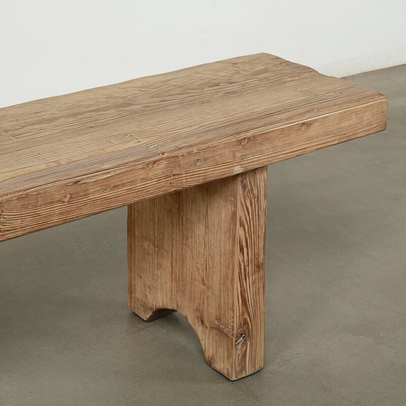 Pine Entryway Bench in Weathered Natural image number 6