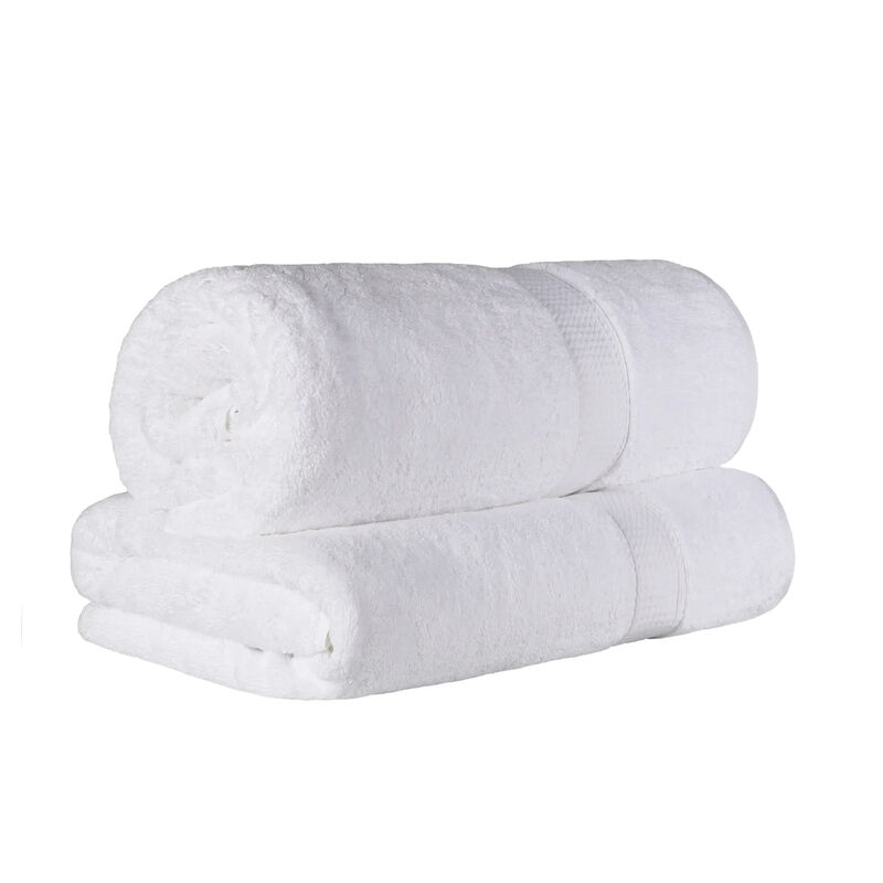 Egyptian Cotton Plush Bath Sheet Set of 2, Soft Absorbent Towels image number 0
