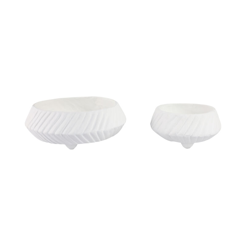 S/2 Tapered Ecomix Bowls White image number 0