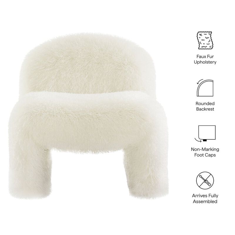 Mina Faux Fur Accent Chair image number 2