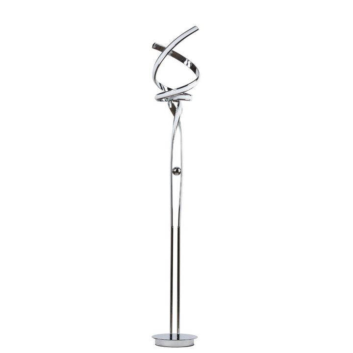 Munich Floor Lamp Wood Metal Dimmable Integrated LED