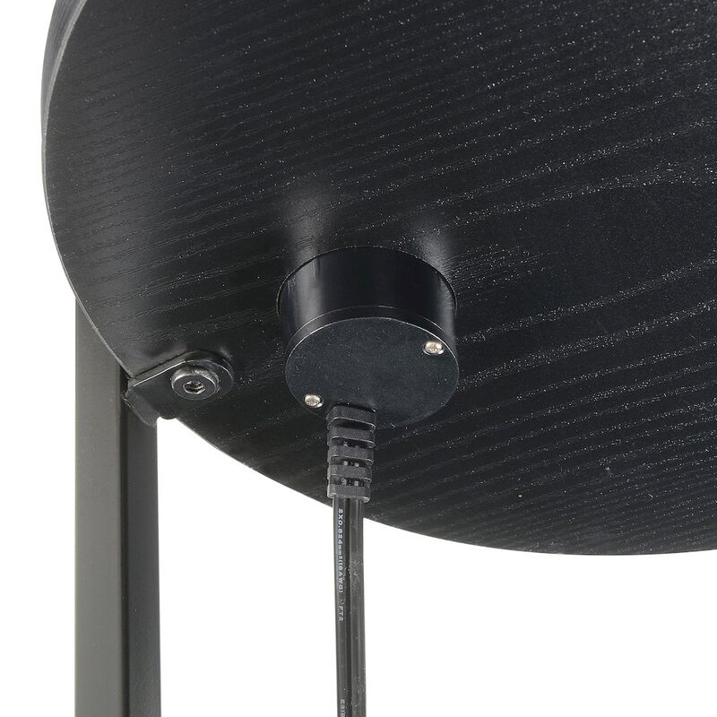 Convenience Concepts Designs2Go Simon 3 Tier Oval Chairside End Table with USB Ports