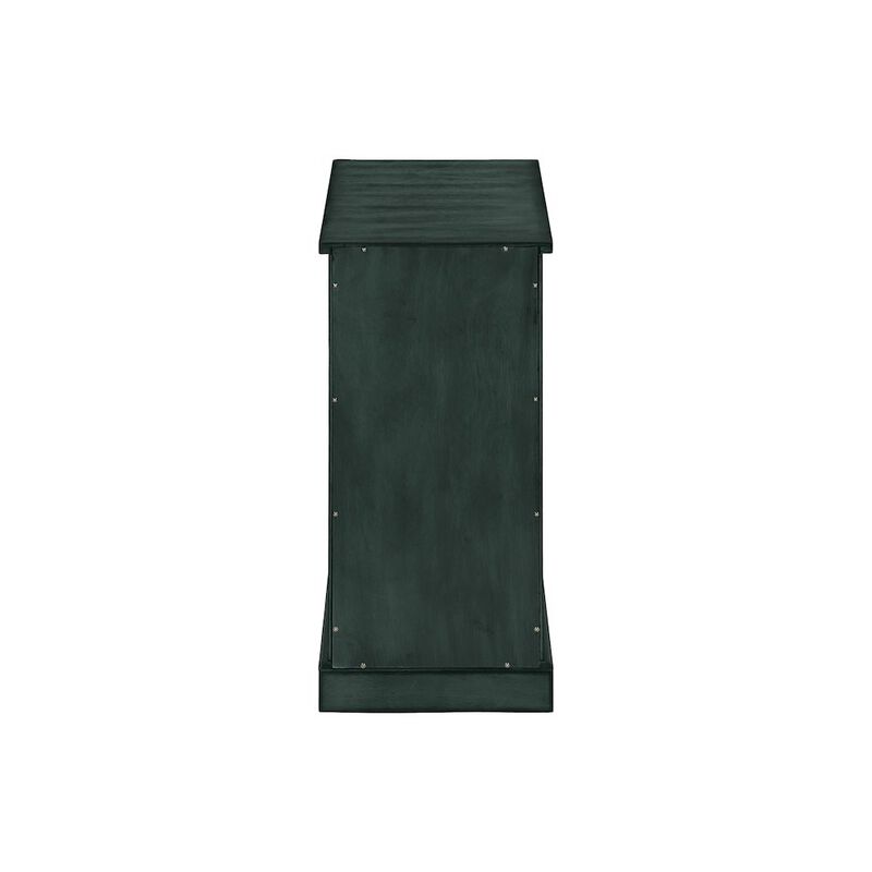 Accent Table, End, Side Table, Antique Blue Veneer, Traditional