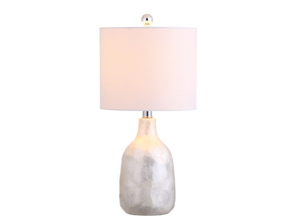 Lucille 21" Seashell LED Table Lamp, Pearl