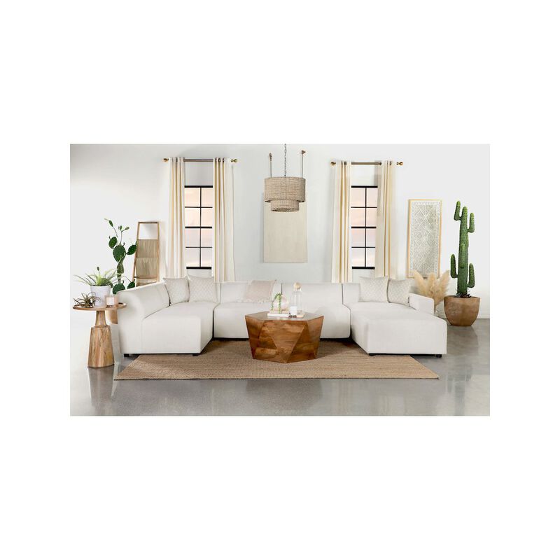 Coaster Co. of America Freddie 6-piece Upholstered Modular Sectional Sofa Pearl image number 2