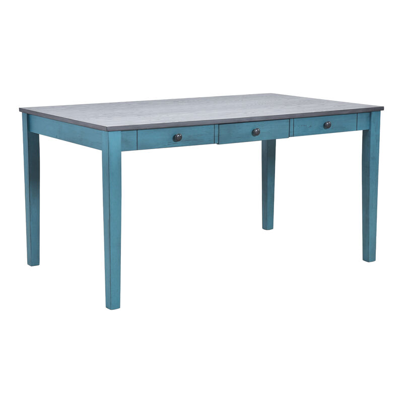 Whisen Mid-Century 6-Piece Wood Dining Table Set with 4 Upholstered Chairs and Bench image number 8