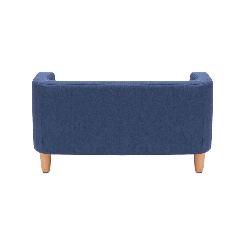 Bennett Elevated Linen Sofa Pet Daybed for Small and Medium Dogs, Navy image number 8
