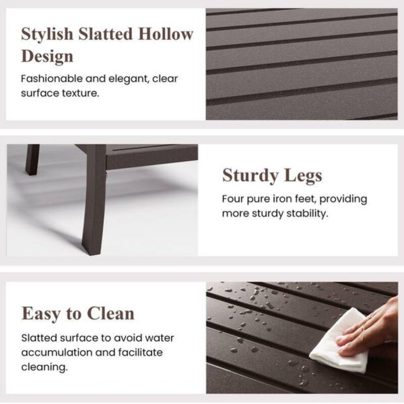 TATEUS 5-Piece Metal Patio Furniture Set image number 4